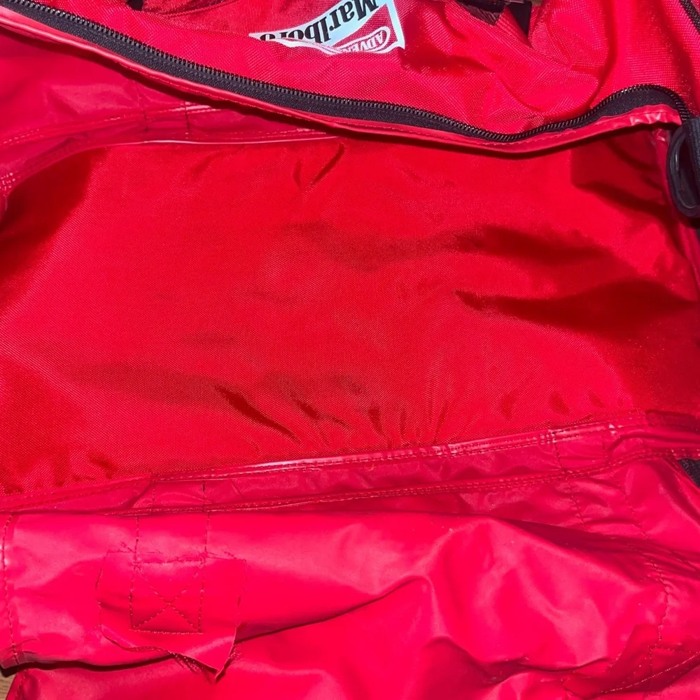 Marlboro Red Duffel Bag with Black Accents